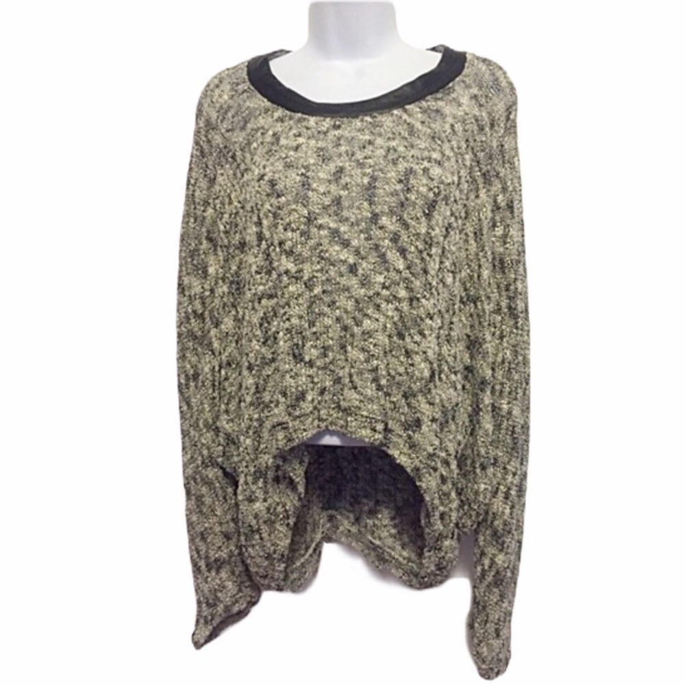 Cut25 by Yigal Azrouel Black and Tan Sweater